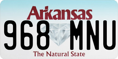 AR license plate 968MNU