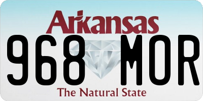 AR license plate 968MOR