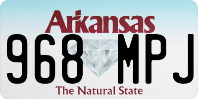 AR license plate 968MPJ