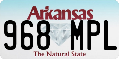 AR license plate 968MPL