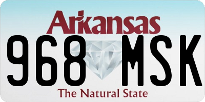 AR license plate 968MSK