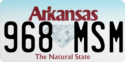 AR license plate 968MSM