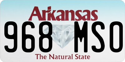AR license plate 968MSO