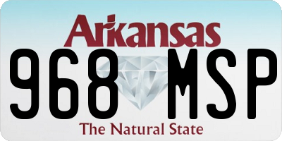 AR license plate 968MSP