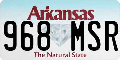 AR license plate 968MSR