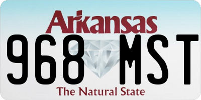 AR license plate 968MST