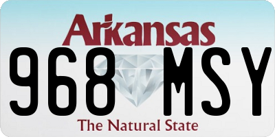 AR license plate 968MSY