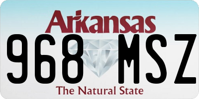 AR license plate 968MSZ
