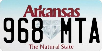 AR license plate 968MTA