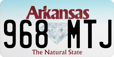 AR license plate 968MTJ