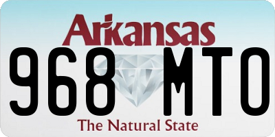 AR license plate 968MTO