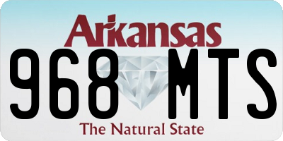 AR license plate 968MTS