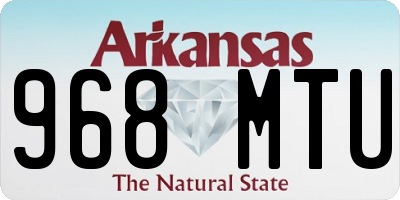 AR license plate 968MTU