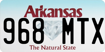 AR license plate 968MTX