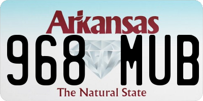 AR license plate 968MUB