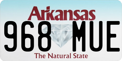 AR license plate 968MUE