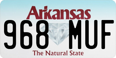 AR license plate 968MUF
