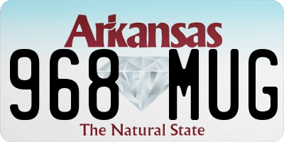 AR license plate 968MUG