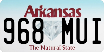 AR license plate 968MUI
