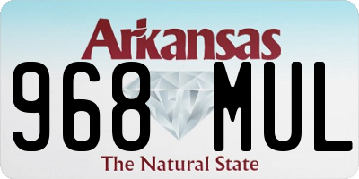 AR license plate 968MUL