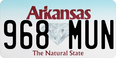 AR license plate 968MUN
