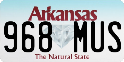 AR license plate 968MUS