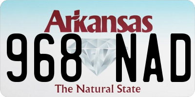 AR license plate 968NAD