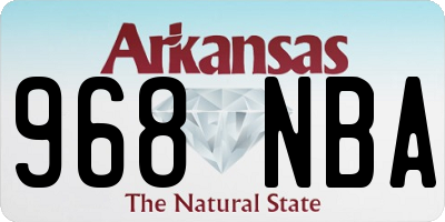 AR license plate 968NBA