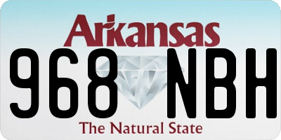 AR license plate 968NBH