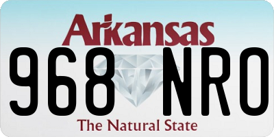 AR license plate 968NRO