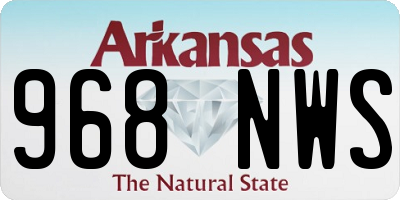 AR license plate 968NWS