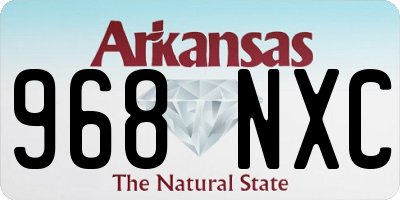 AR license plate 968NXC