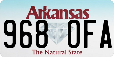 AR license plate 968OFA