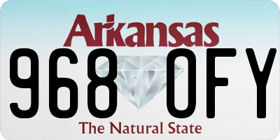 AR license plate 968OFY