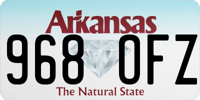 AR license plate 968OFZ