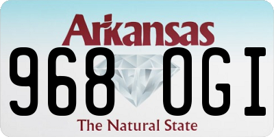 AR license plate 968OGI