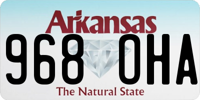 AR license plate 968OHA