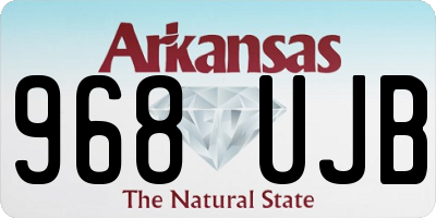 AR license plate 968UJB
