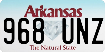 AR license plate 968UNZ