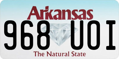 AR license plate 968UOI