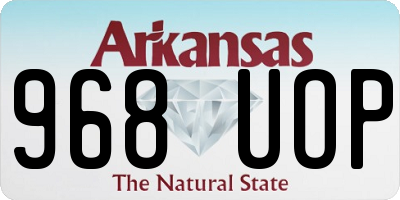 AR license plate 968UOP