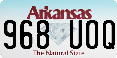 AR license plate 968UOQ