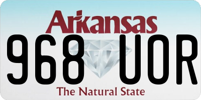 AR license plate 968UOR