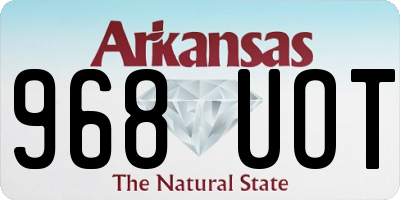 AR license plate 968UOT