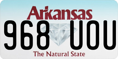 AR license plate 968UOU