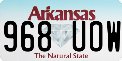 AR license plate 968UOW