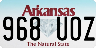 AR license plate 968UOZ