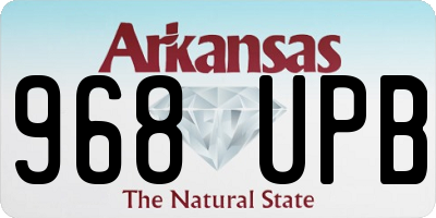 AR license plate 968UPB