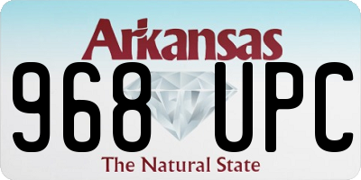 AR license plate 968UPC