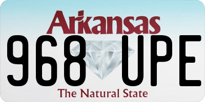 AR license plate 968UPE